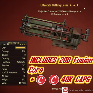 BE3C ULTRACITE GATLING LASER / bloodied MOD-BOX 