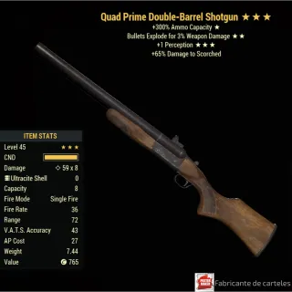 QUAD double-Barrel Shotgun / QE1P