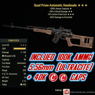Quad Handmade ( Q5035 - Q 50 35 ) + 40,000 Caps + Ammo 