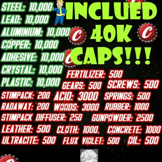 Junk Bundle + 40k Caps 