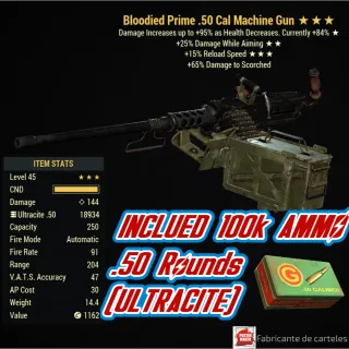 B2515 .50 Cal Gun + 100k Ammo Ultra