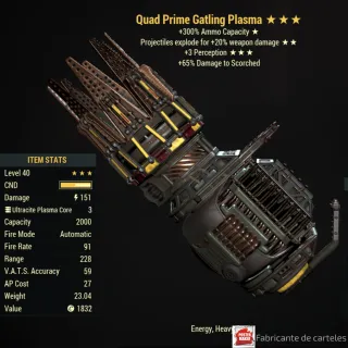 QE3P GATLING PLASMA + 40K CAPS 