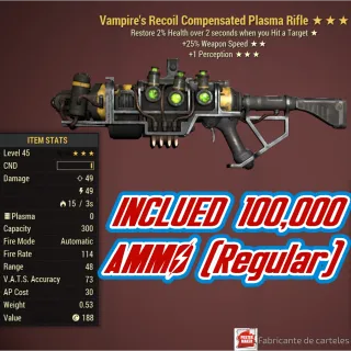 Vampire's Rifle Plasma + 100k AMMO