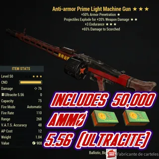 Anti Armor Explosive Light Machine Gun ( AAE3E - AAE 3E) + 50,000 Ultracite Ammo 