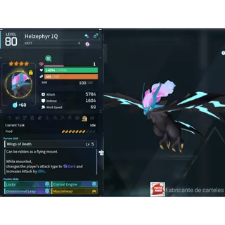 Helzephyr ( God Roll ⚡ ) ( LUCKY PAL - SHINY ✨) ( ( hidden power unlocked 🔥 )