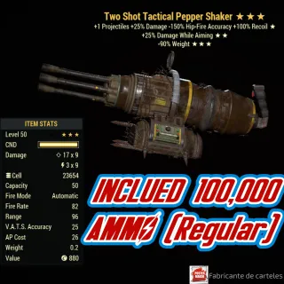 TS2590 PEPPER SHAKER + 100K Ammo 