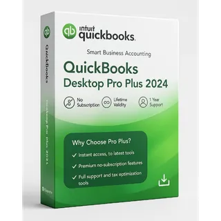 QuickBooks Pro Plus 2024 – US Version – License Activation (Windows PC) for 1 User