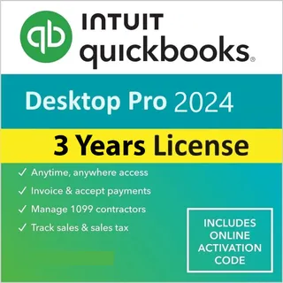 QuickBooks Pro Plus 2024 – US Version – License Activation (Windows PC) for 1 User