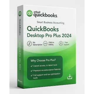 QuickBooks Pro Plus 2024 – License Key - US Version (Windows) for 1 User