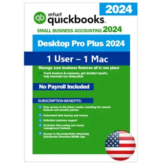 QuickBooks Desktop Pro Plus 2024 – License Key - US Version (Mac) for 1 User