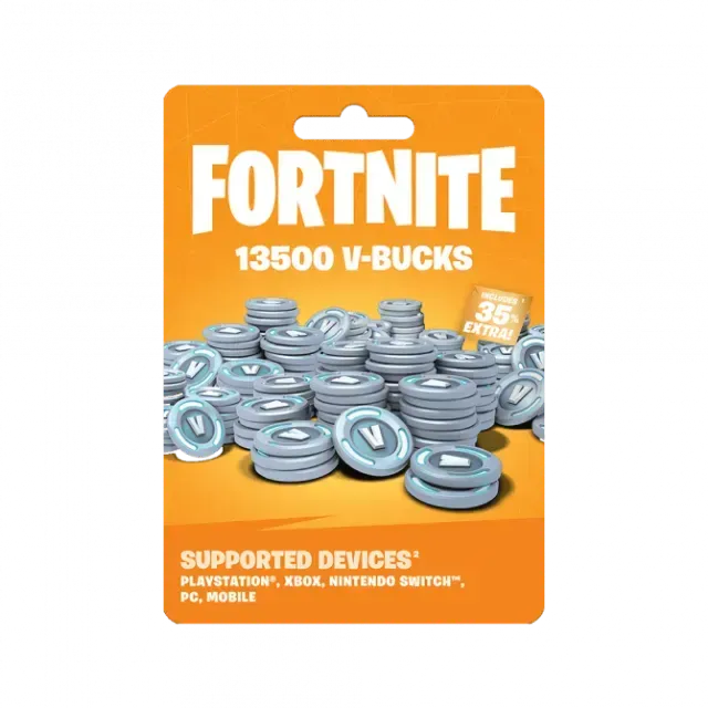 13500 V-bucks Vbucks $79.99/$100 Fortnite Gift Card