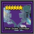 Silver Double Sunflower | Garden Tower Defense