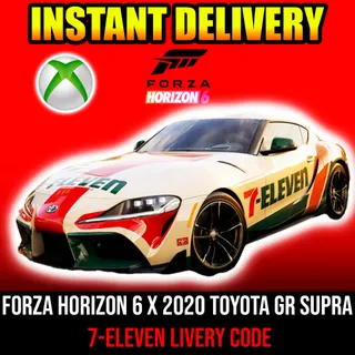 Forza Horizon 6: 2020 Toyota GR Supra 7-Eleven LIVERY | Global | Xbox CODE | FH6