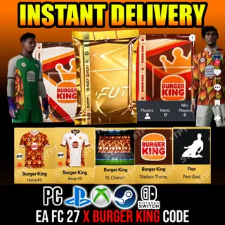 EA SPORTS FIFA FC 27 × Burger King Germany RARE Code Player Pack, Kits, GLOBAL