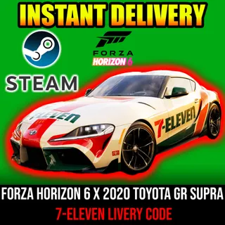 Forza Horizon 6: 2020 Toyota GR Supra 7-Eleven LIVERY | Global | STEAM CODE | FH6