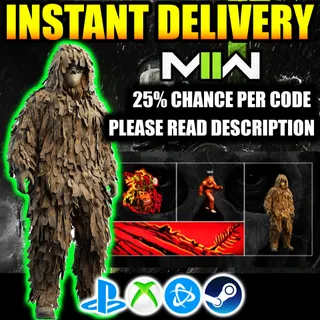 Call of Duty COD MW3 WARZONE JACK LINKS GHILLIE SKIN ✅ Sasquatch