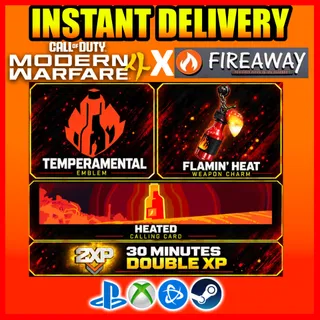 COD MW4 Modern Warfare 4 Code x Fireaway Pizza / Spiced Out Set Emblem, CC, 2XP✅