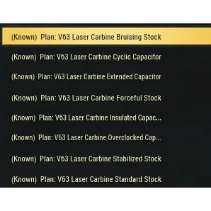 V63 Laser Carbine Plans + Weapon