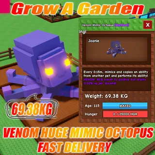 VENOM Huge Mimic Octopus 69.38KG Age : 100 15s no Toy