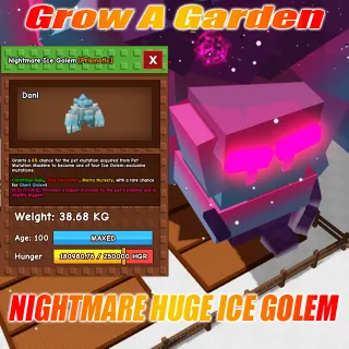NIGHTMARE Huge ICE GOLEM weight 38.68kg Age : 100 max passive