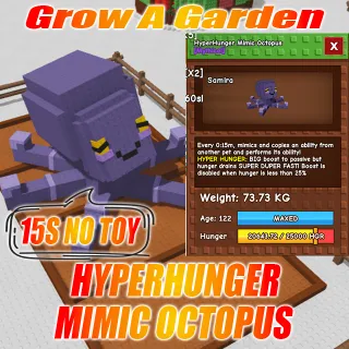 3x HYPERHUNGER Huge Mimic Octopus 71KG+ Age : 100 15s no Toy
