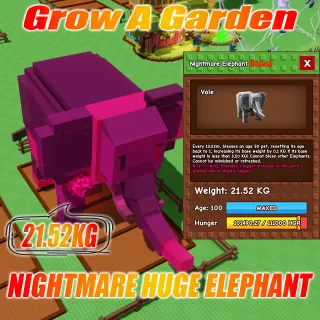Nightmare Elephant Weight 21.52KG max age
