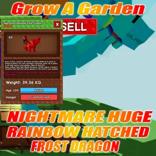 Nightmare RAINBOW HATCHED FROST DRAGON 39.36KG Age : 100