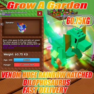 Nightmare RAINBOW HATCHED Huge DILOPHOSAURUS  60.75KG Age : 100 1min with Toy
