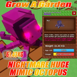 Nightmare Huge Mimic Octopus 61.43KG Age : 100 15s with Toy 3:32mins without Toy