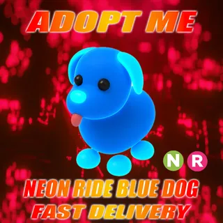 NEON RIDE BLUE DOG