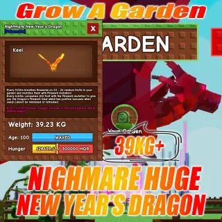 NIGHTMARE NEW YEAR'S DRAGON AGE 100 weight 39kg - GROW A GARDEN