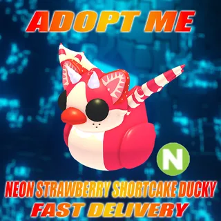 NEON STRAWBERRY SHORTCAKE DUCKY
