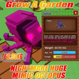 Nightmare Huge Mimic Octopus 60.93KG Age : 100 15s with Toy 3:37mins without Toy