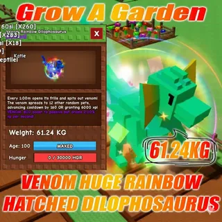 VENOM RAINBOW HATCHED Huge DILOPHOSAURUS  61.24KG Age : 100 1min with Toy