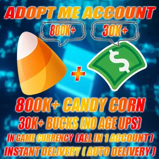 800K+ CANDY CORN + 30K+ BUCKS (NO AGE UPS) (ALL IN 1 ACCOUNT)