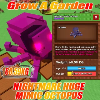 Nightmare Huge Mimic Octopus 60.59KG Age : 100 15s with Toy 3:37mins without Toy