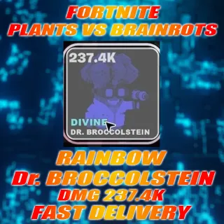 RAINBOW  DR. BROCCOLSTEIN DMG 237.4K From Fortnite Plants vs Brainrots