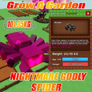 Nightmare GODLY / collosal Spider age :100 weight : 101.95kg 3:20m cool down no Toy