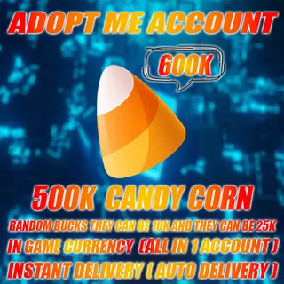 500K+ CANDY CORN + RANDOM BUCKS 10K to 25K (NO AGE UP POTIONS ) (ALL IN 1 ACCOUNT)