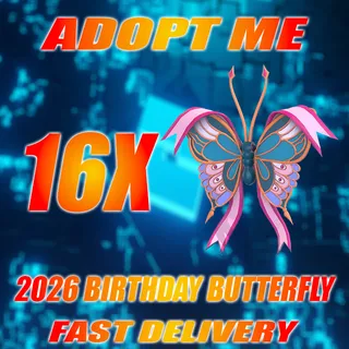 16X BIRTHDAY BUTTERFLY