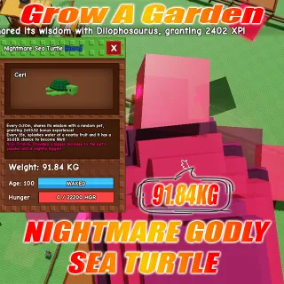 Nightmare GODLY / COLLOSAL Sea Turtle age :100 weight : 91.84kg 20 second cool down no Toy