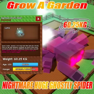 Nightmare HUGE Ghostly SPIDER weight : 60.25kg  AGE : 100