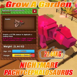 Nightamre PACHYCEPHALOSAURUS WEIGHT 21.44KG AGE : 100