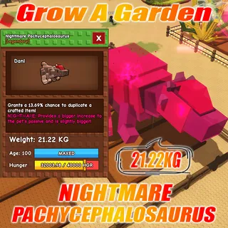 Nightamre PACHYCEPHALOSAURUS WEIGHT 21.22KG AGE : 100