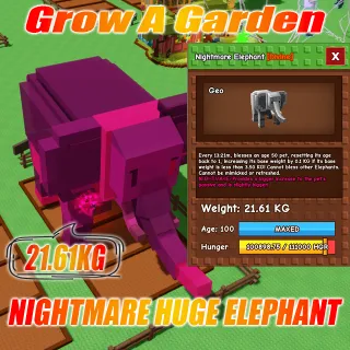 Nightmare Elephant Weight 21.61KG When max