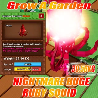 5X NIGHTMARE HUGE RUBY SQUID WEIGHT : 38-39KG+ AGE : 100
