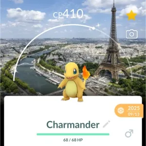 Pokemon Go - Shiny Paris Background Charmander