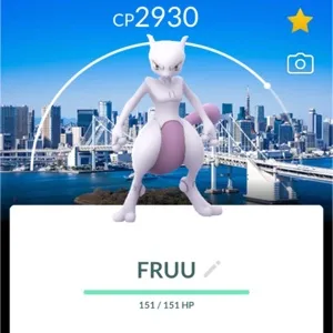 Pokemon Go - Random Tokyo Background Mewtwo (Registered trade only)