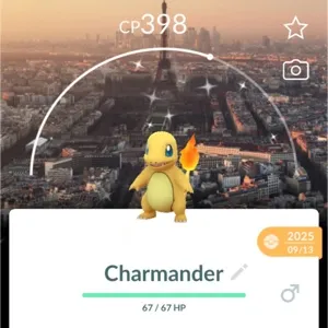 Pokemon Go - Shiny Paris Background Charmander