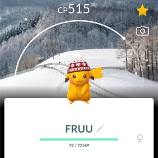 Pokemon Go - Shiny Winter Background Pikachu
